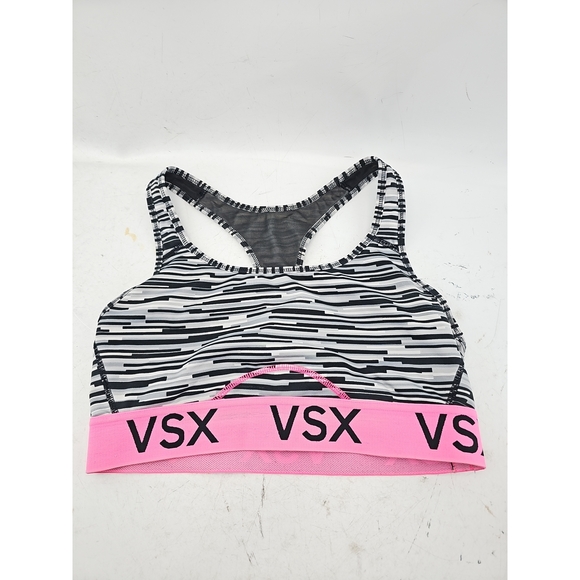 Victoria's Secret Other - VSX Striped Sports Bra with Pink Band